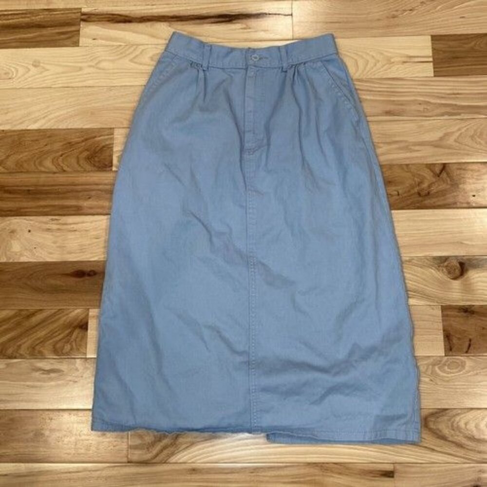 LL Bean Light Blue Skirt Size 6 Vintage